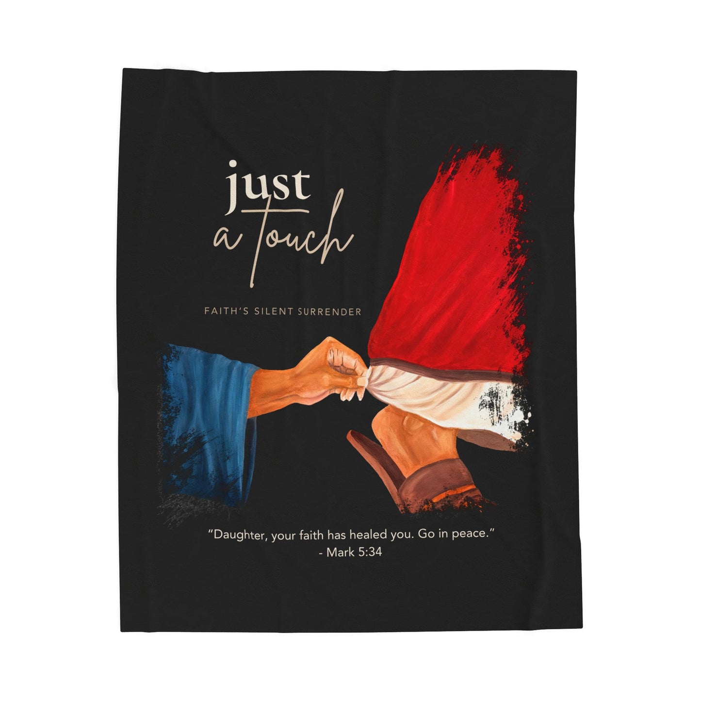 Faith's Silent Surrender Plush Blanket