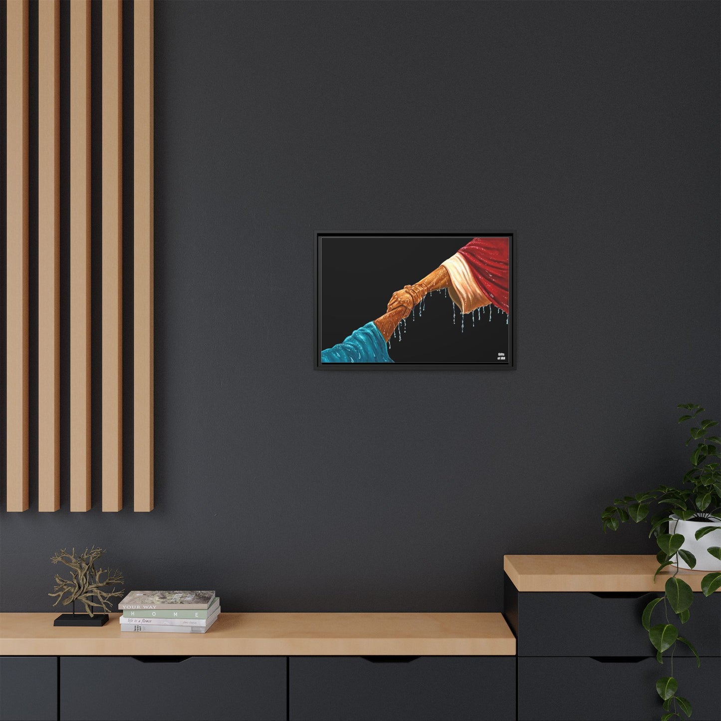 Keep Your Eyes on Him Matte Canvas Framed Art