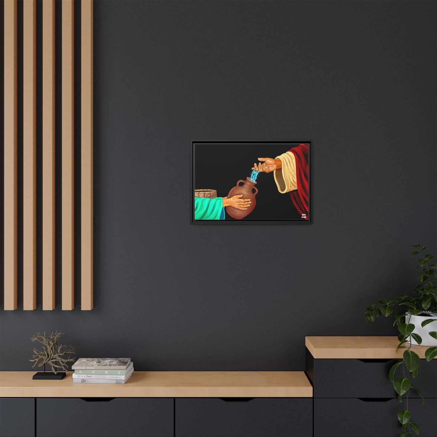 Living Water Matte Canvas Framed Art