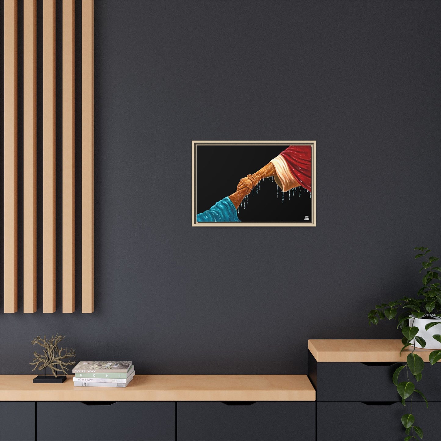 Keep Your Eyes on Him Matte Canvas Framed Art