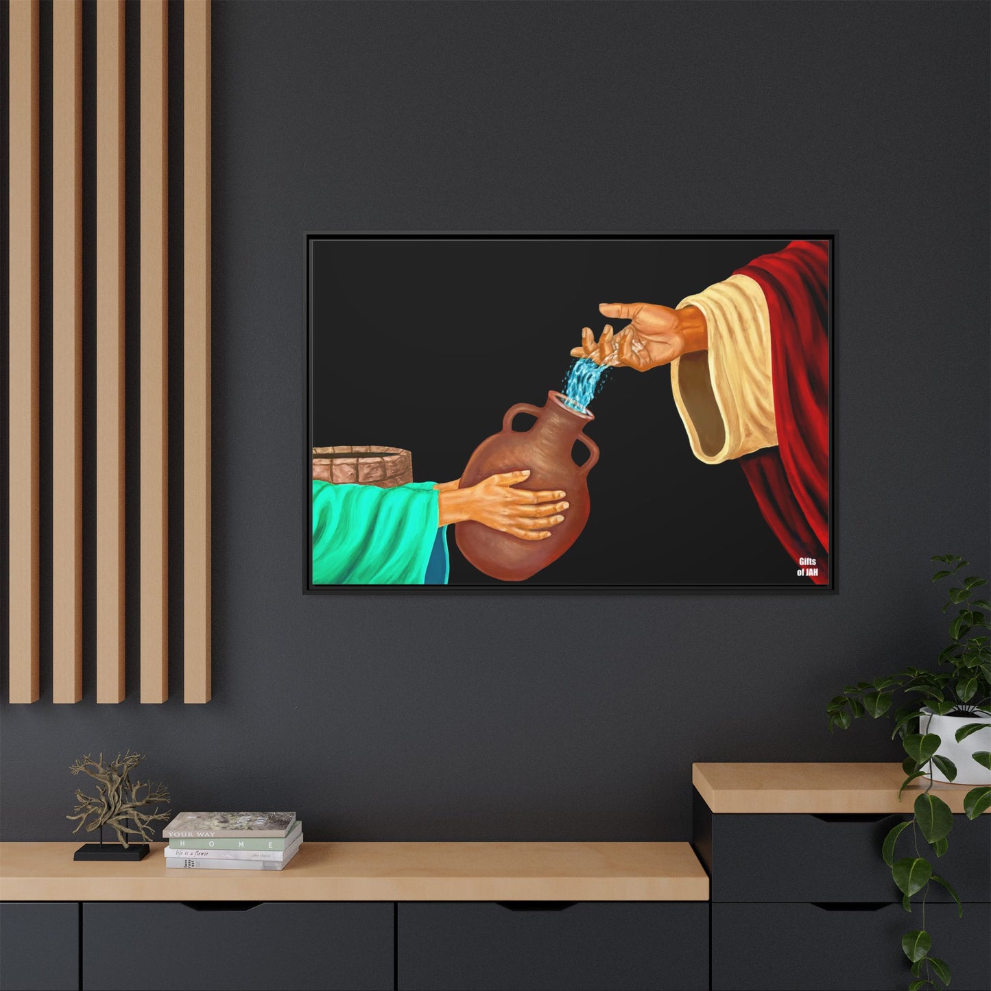 Living Water Matte Canvas Framed Art
