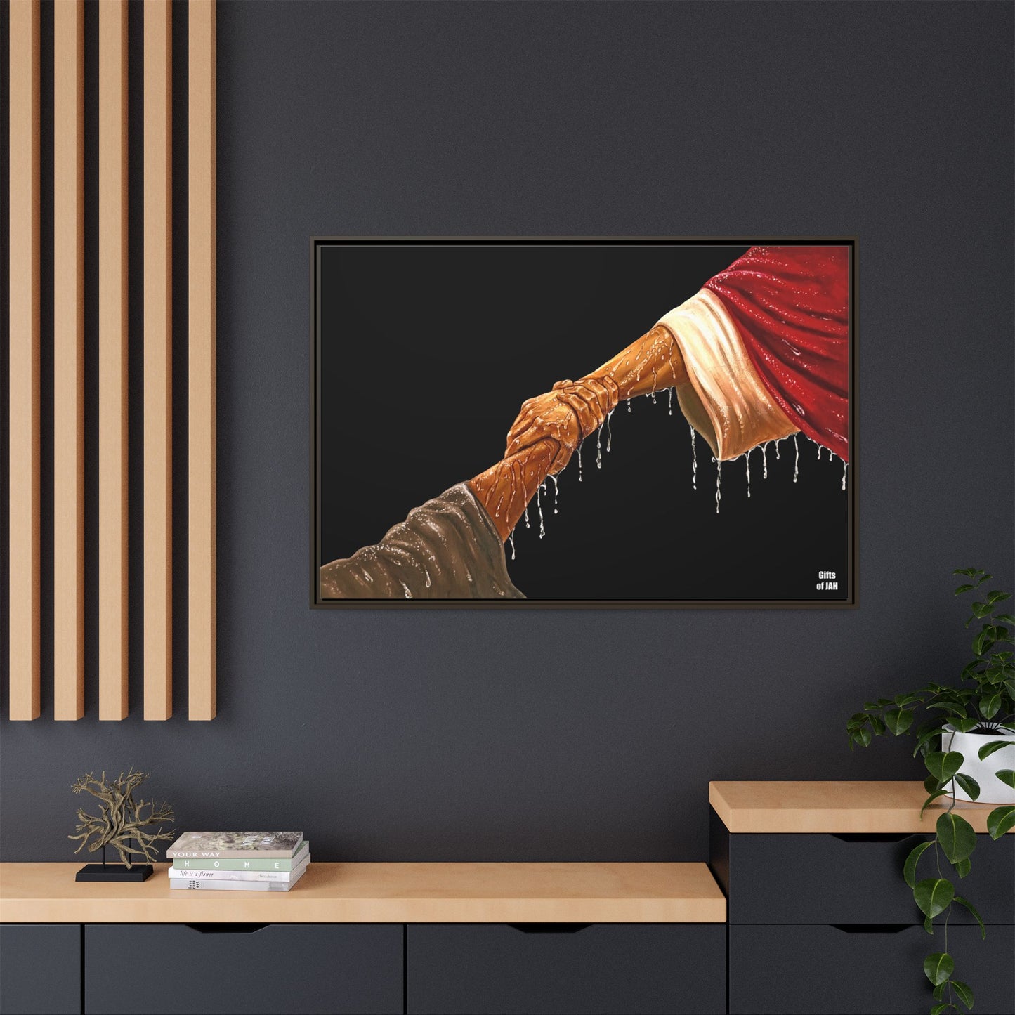 Keep Your Eyes on Him (Brown) Matte Canvas Framed Art