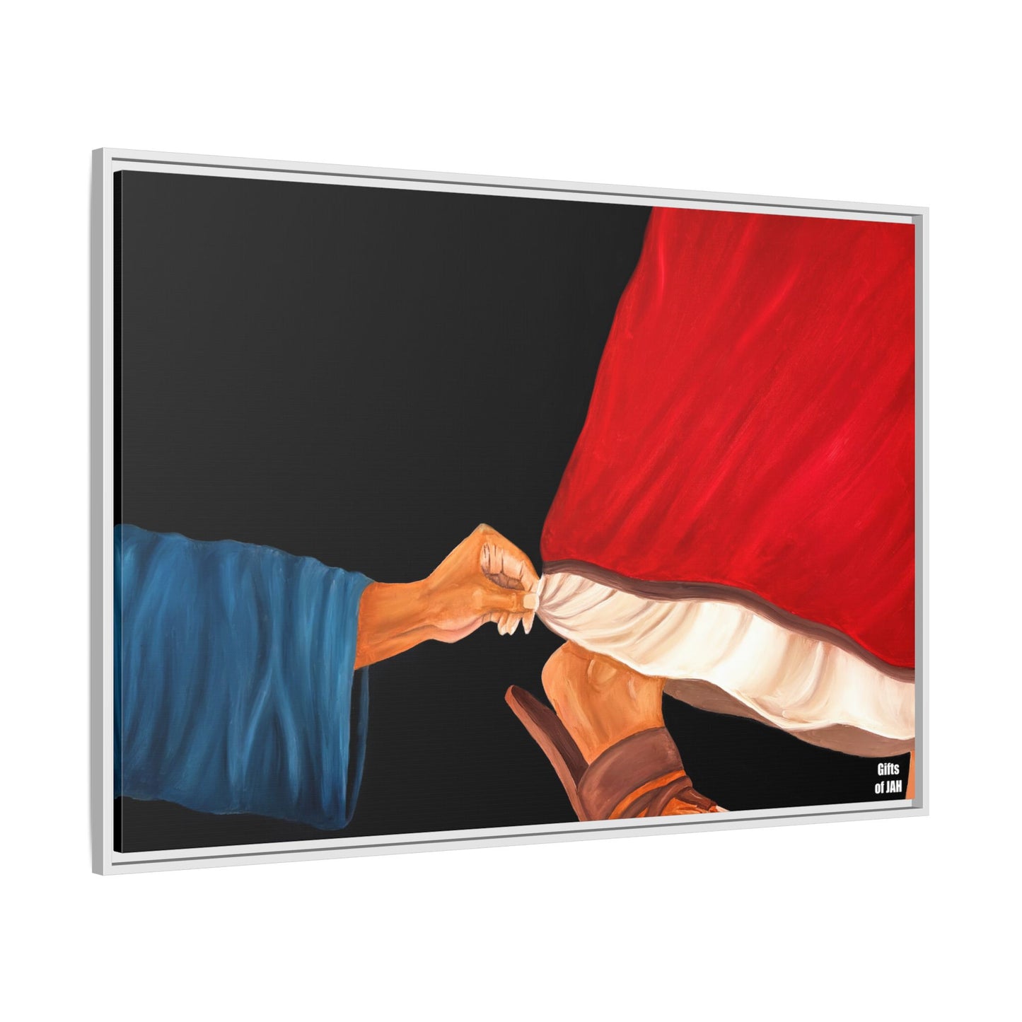 Faith's Silent Surrender Matte Canvas Framed Art