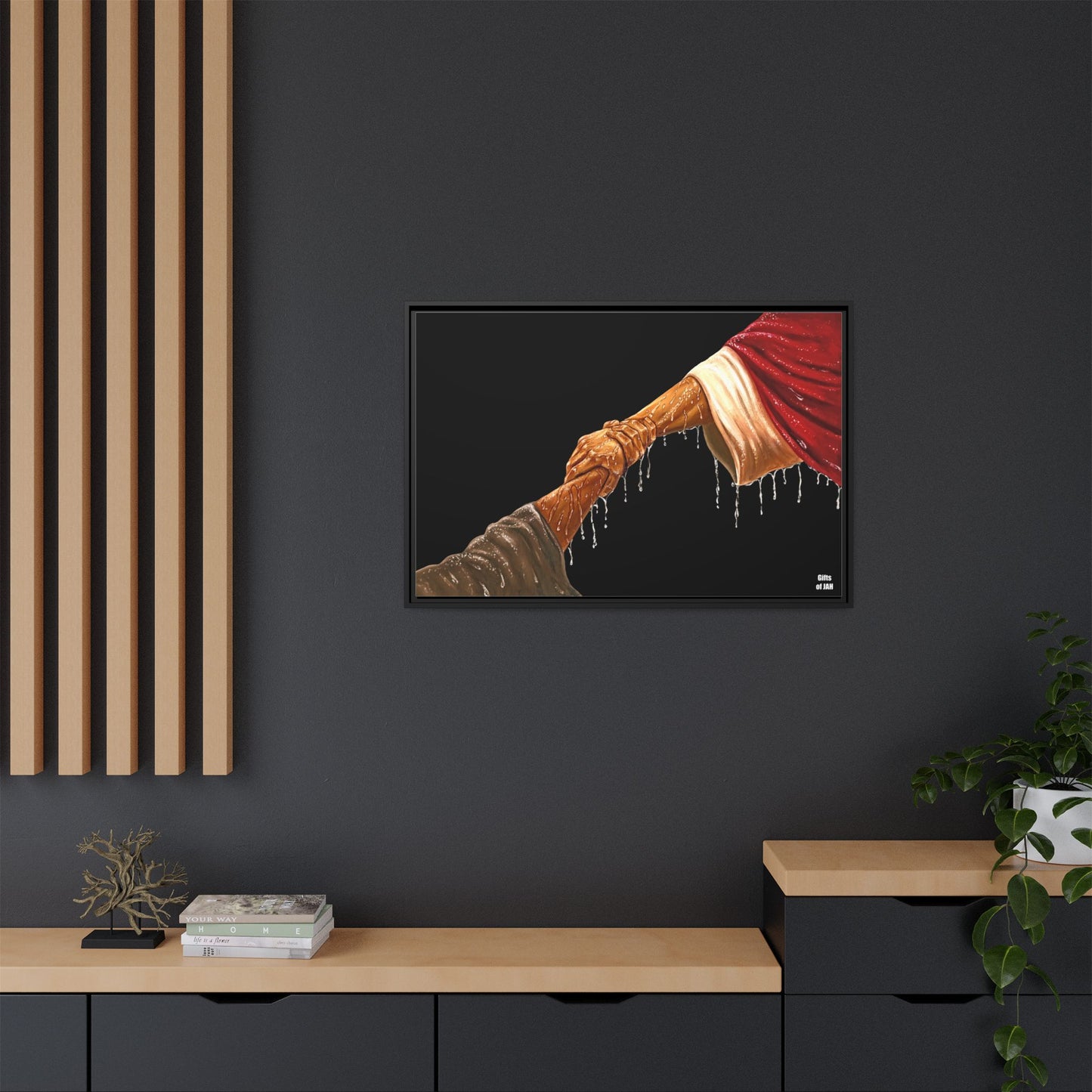 Keep Your Eyes on Him (Brown) Matte Canvas Framed Art