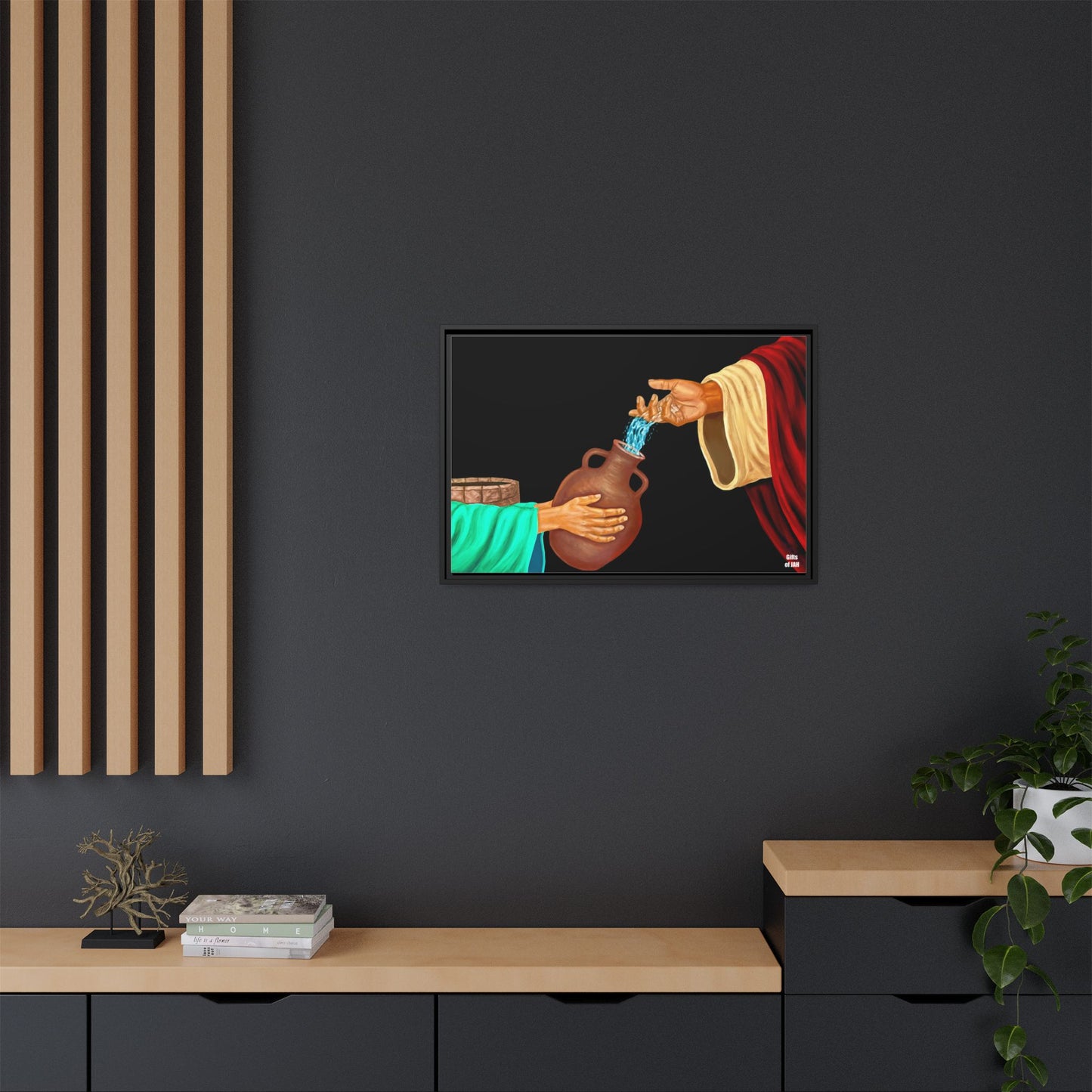 Living Water Matte Canvas Framed Art