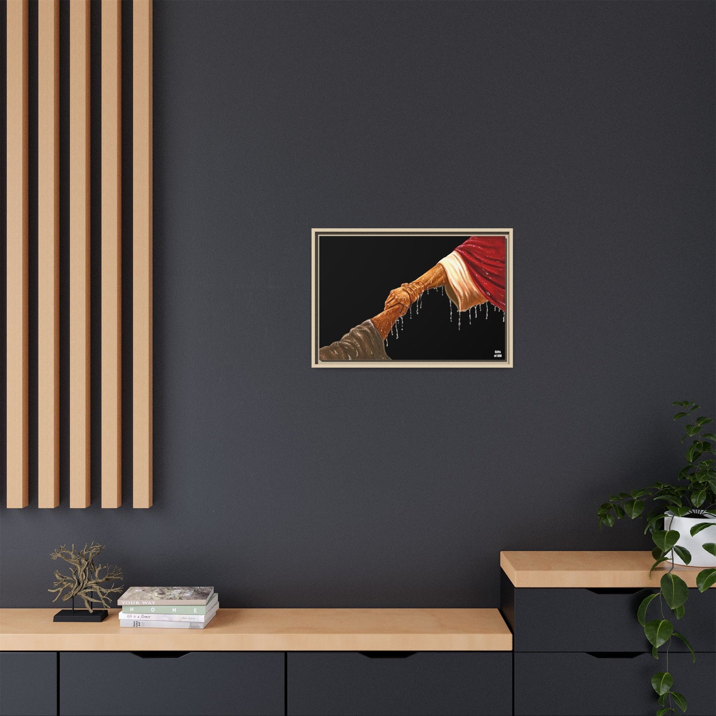Keep Your Eyes on Him (Brown) Matte Canvas Framed Art