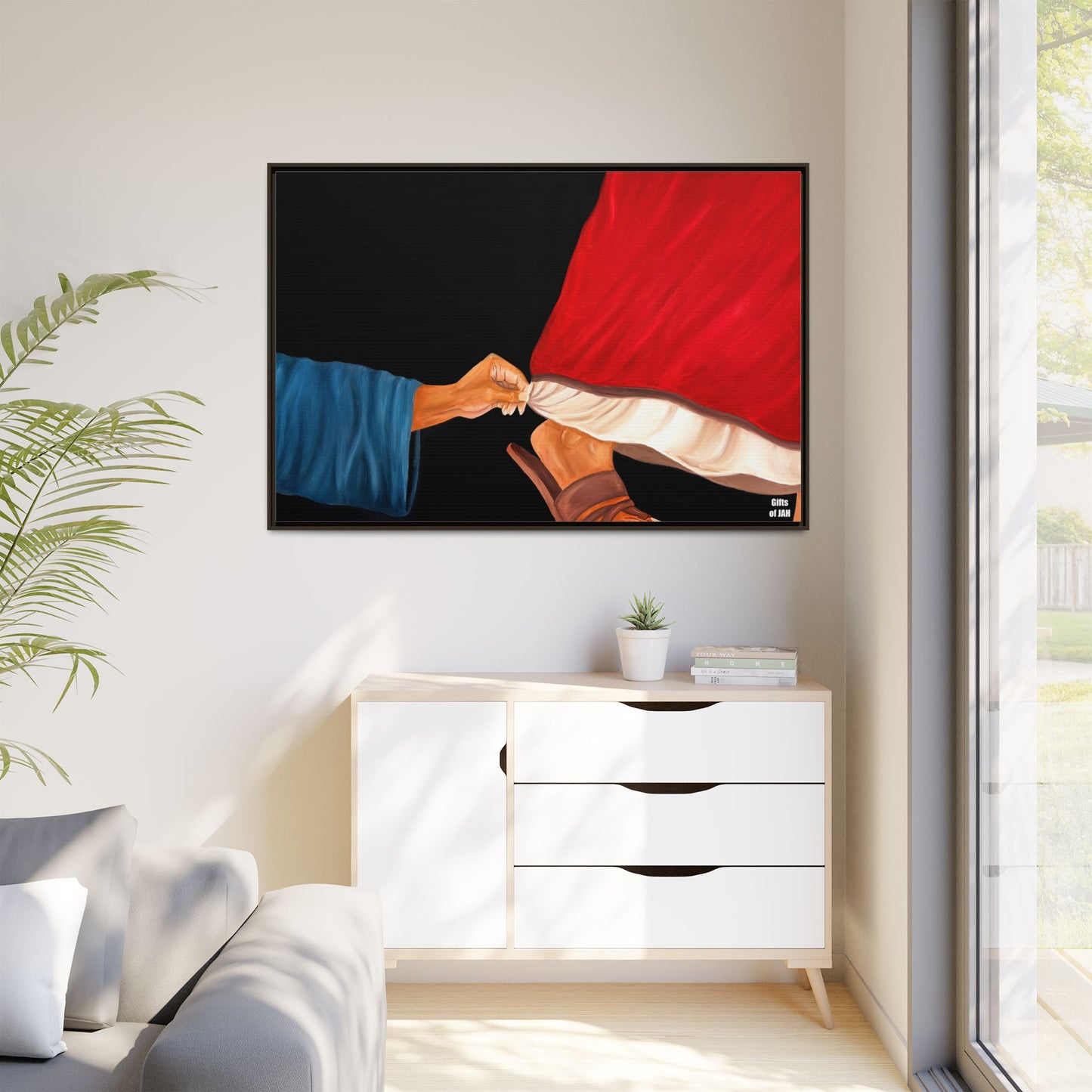 Faith's Silent Surrender Matte Canvas Framed Art