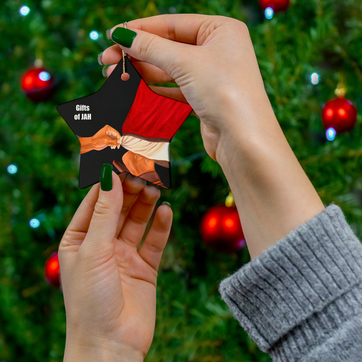 Just a Touch - Ceramic Ornament, 4 Shapes