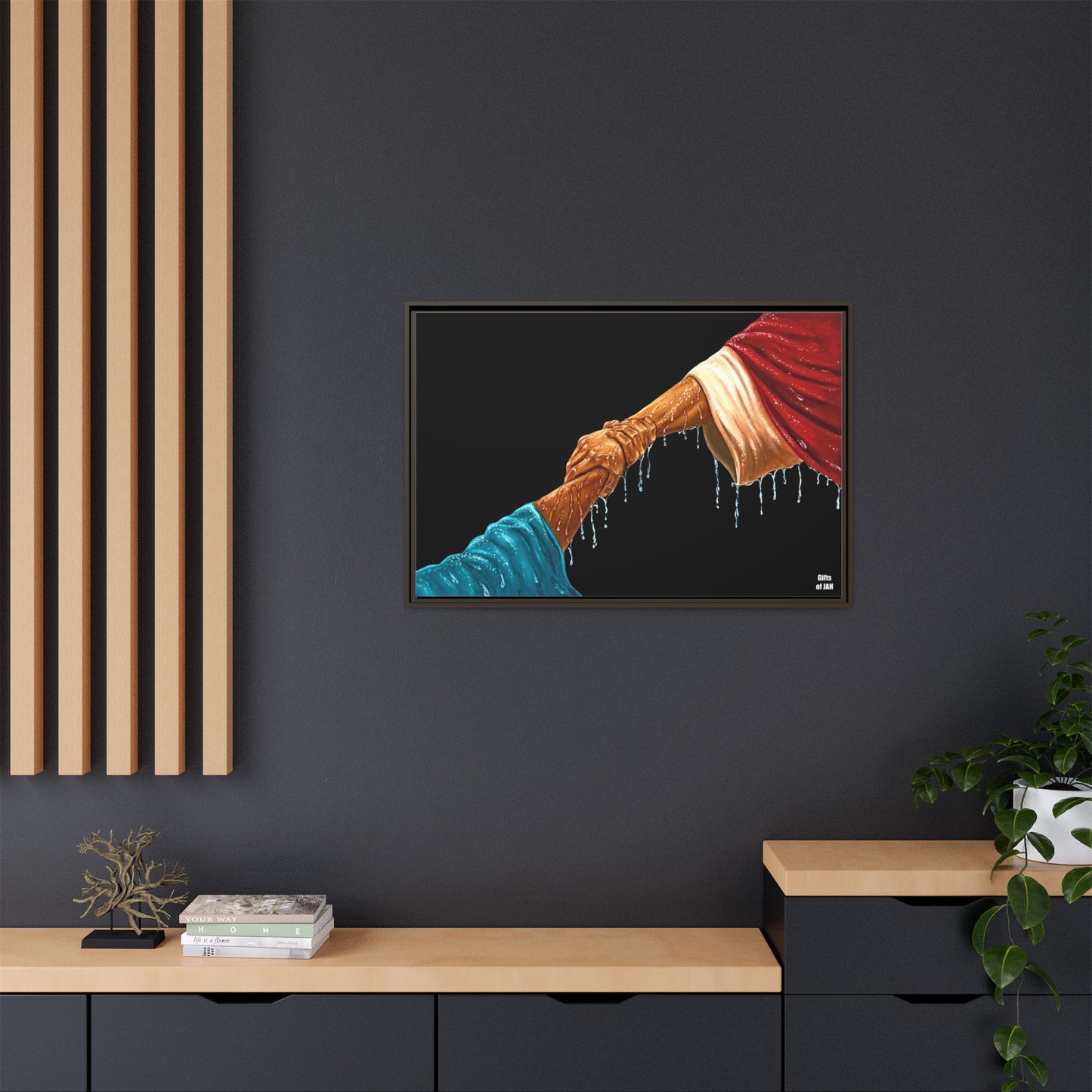 Keep Your Eyes on Him Matte Canvas Framed Art