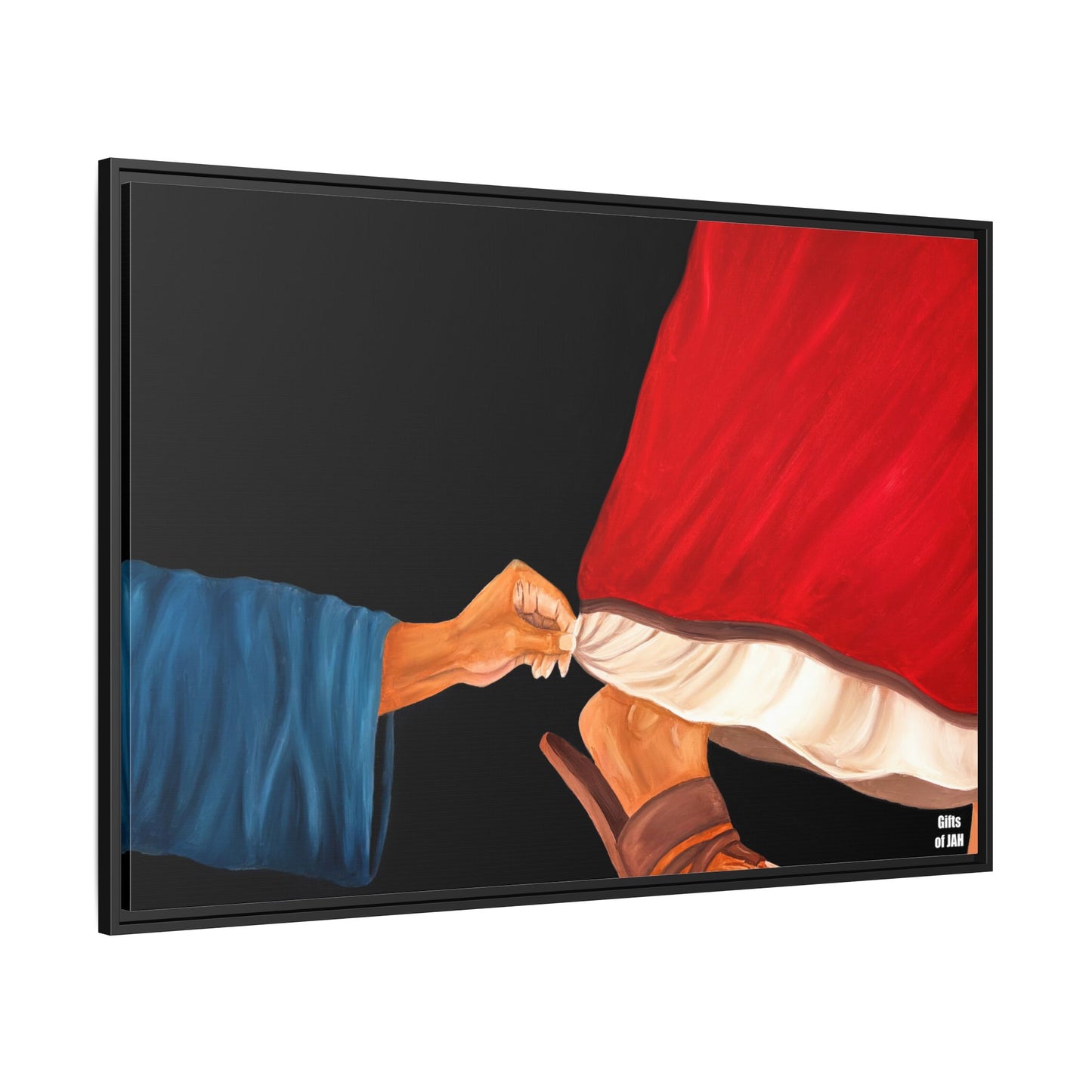 Faith's Silent Surrender Matte Canvas Framed Art