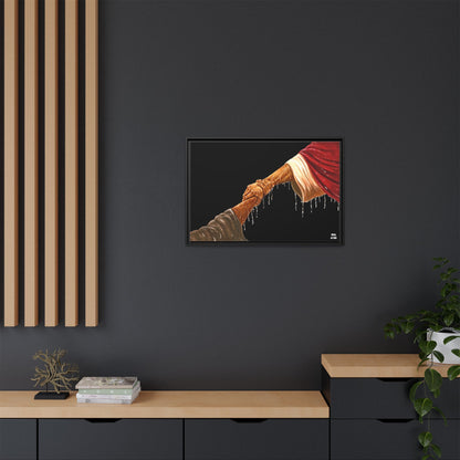 Keep Your Eyes on Him (Brown) Framed Canvas