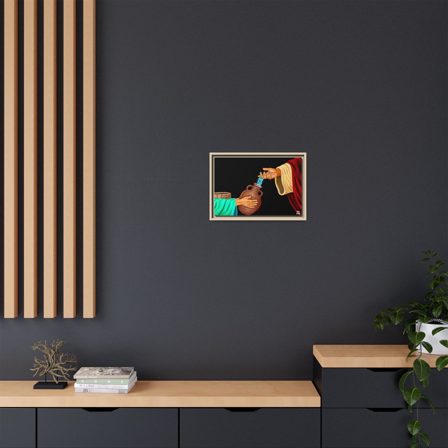 Living Water Matte Canvas Framed Art