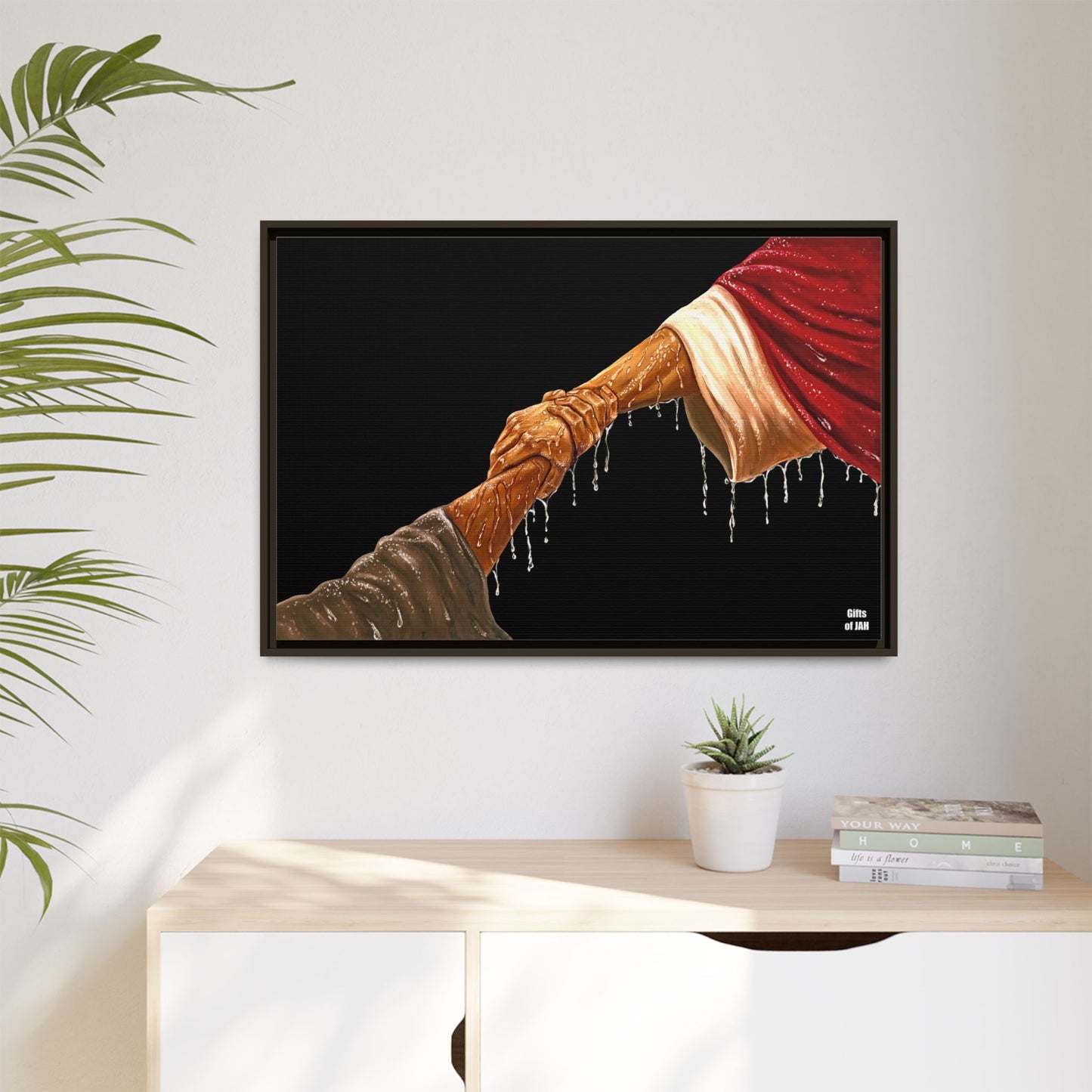 Keep Your Eyes on Him (Brown) Matte Canvas Framed Art