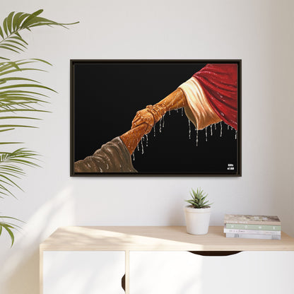 Keep Your Eyes on Him (Brown) Framed Canvas