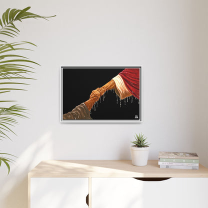 Keep Your Eyes on Him (Brown) Framed Canvas