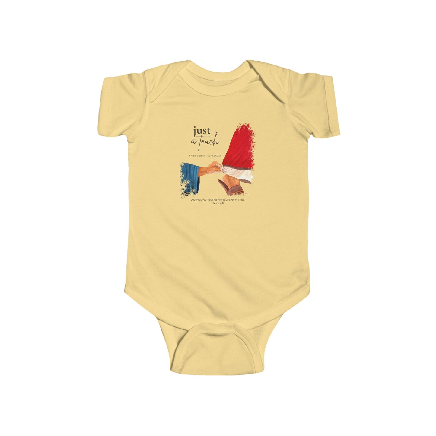 Faith's Silent Surrender Baby Onesie