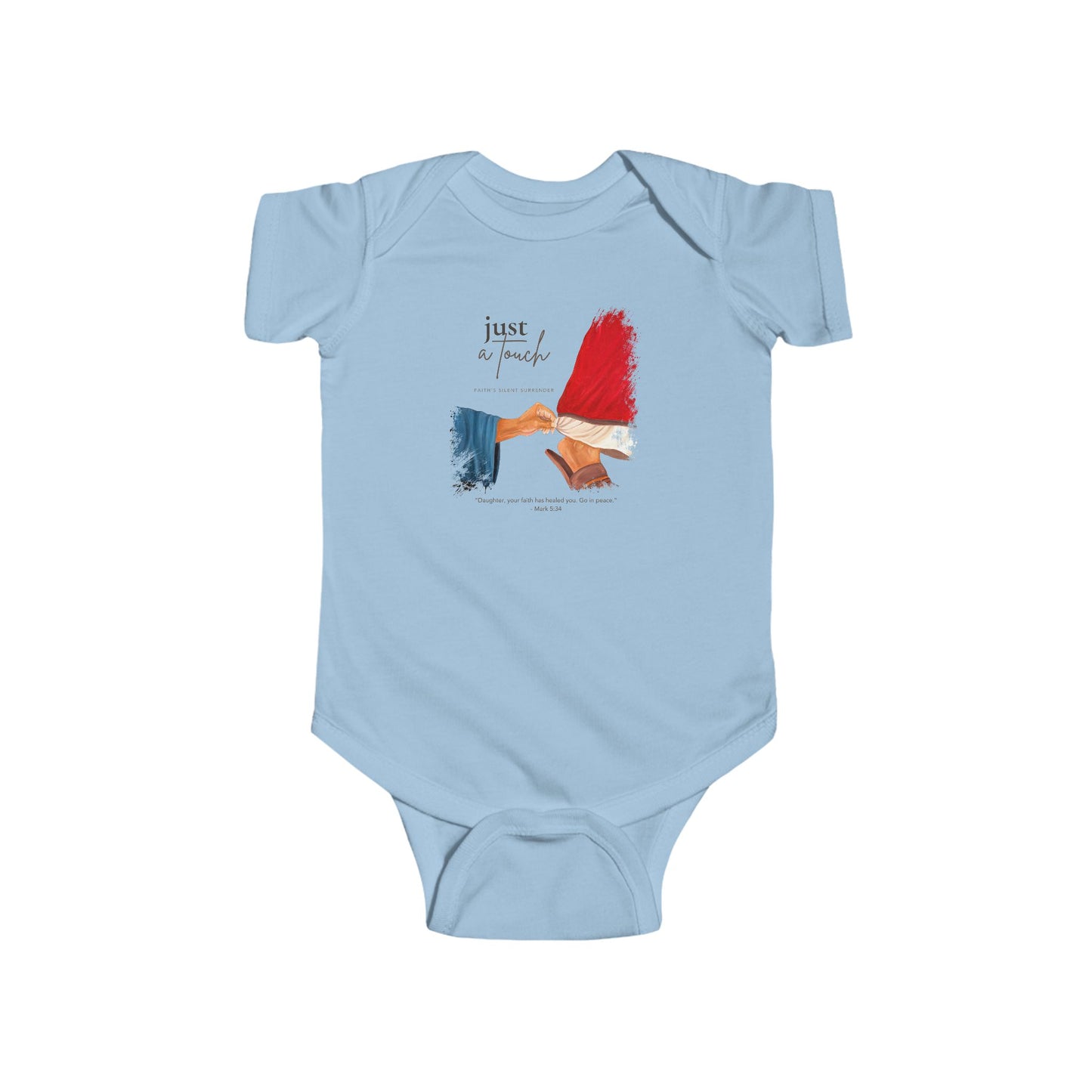 Faith's Silent Surrender Baby Onesie