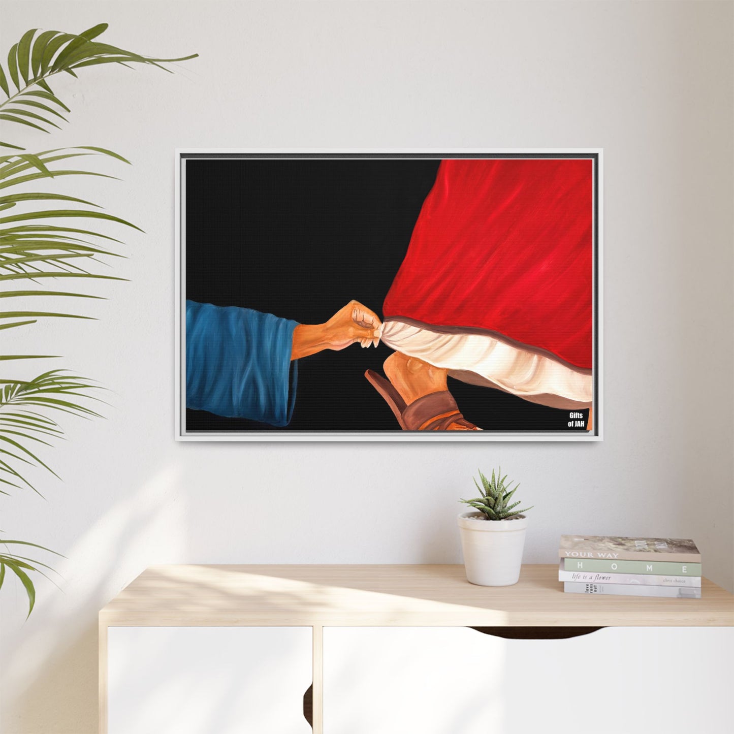 Faith's Silent Surrender Matte Canvas Framed Art
