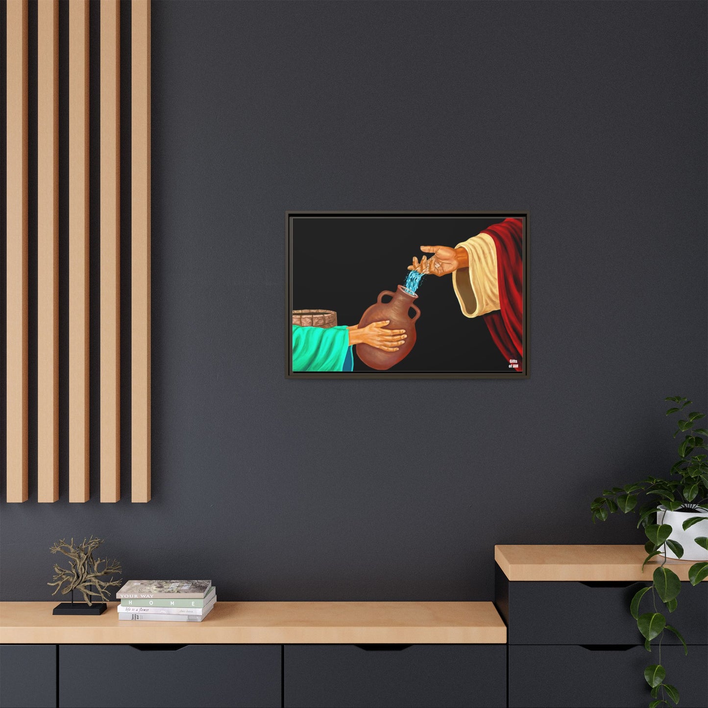 Living Water Matte Canvas Framed Art