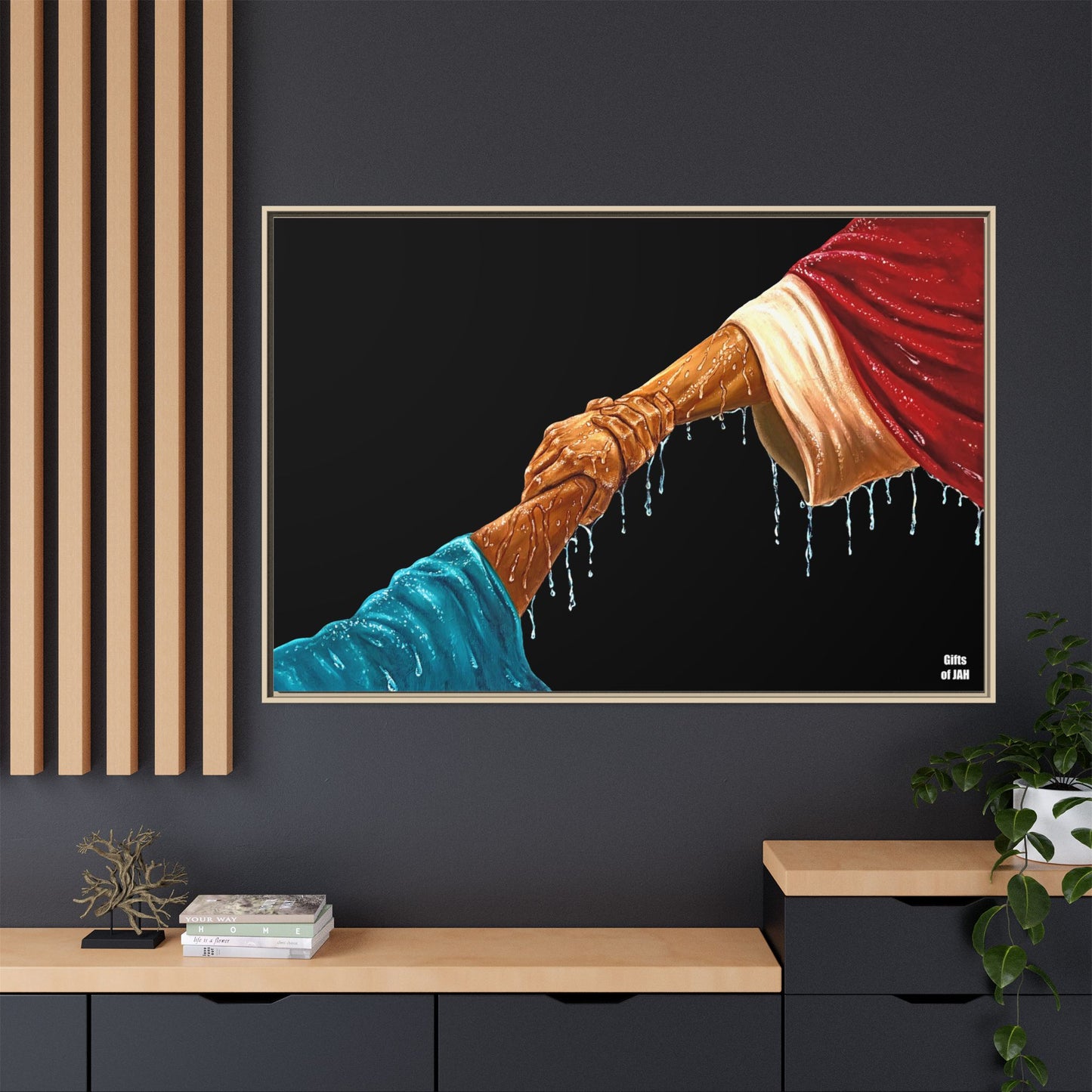 Keep Your Eyes on Him Matte Canvas Framed Art