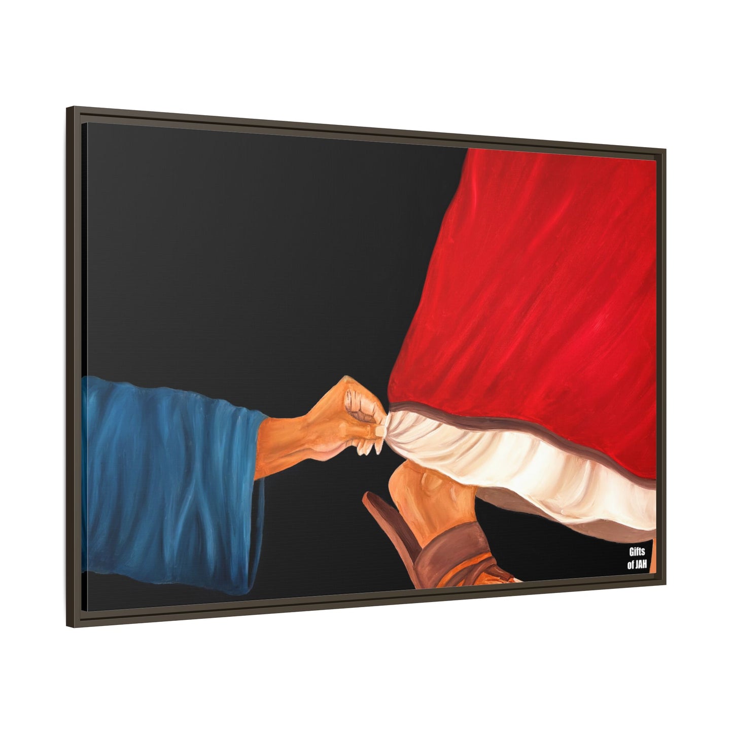 Faith's Silent Surrender Matte Canvas Framed Art