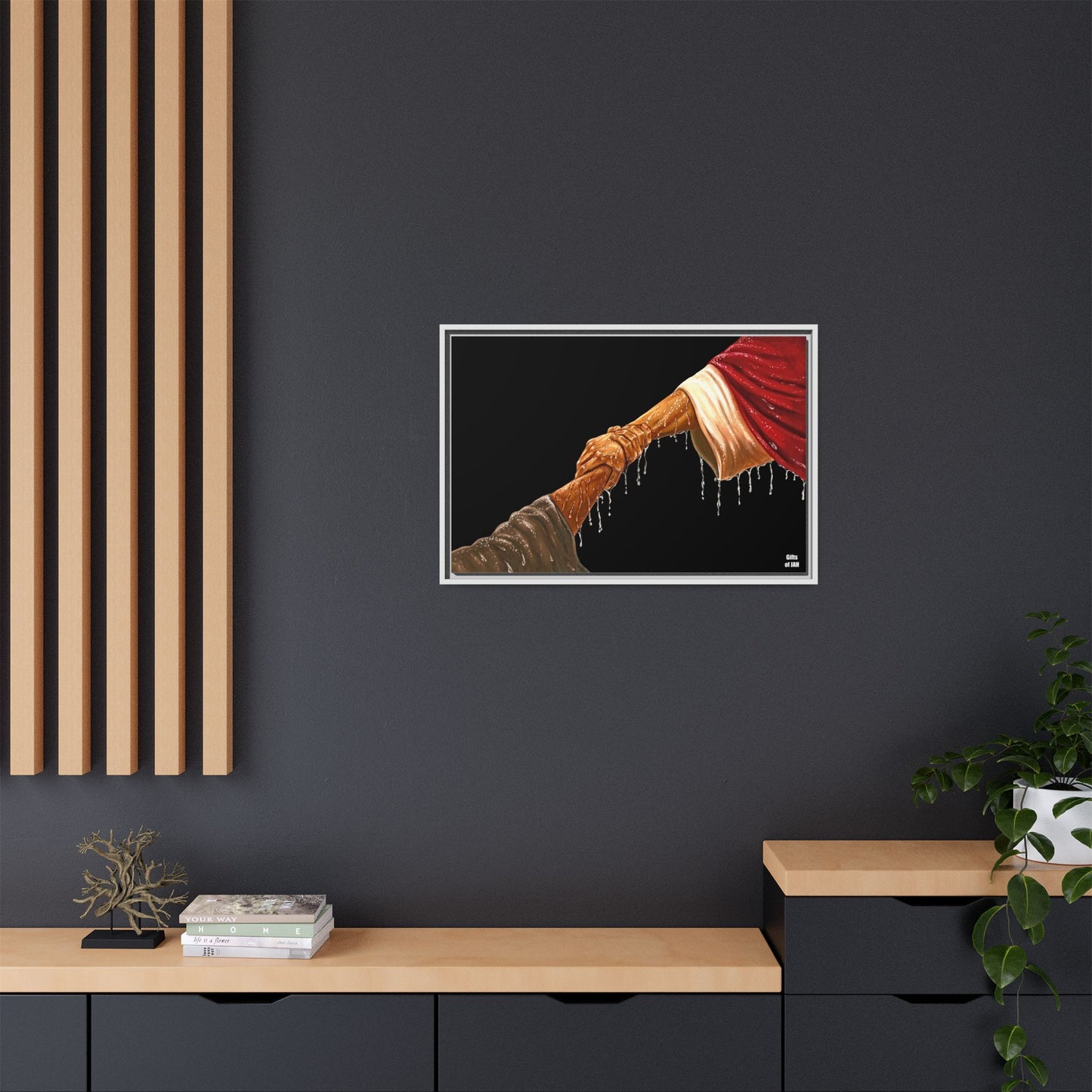 Keep Your Eyes on Him (Brown) Matte Canvas Framed Art