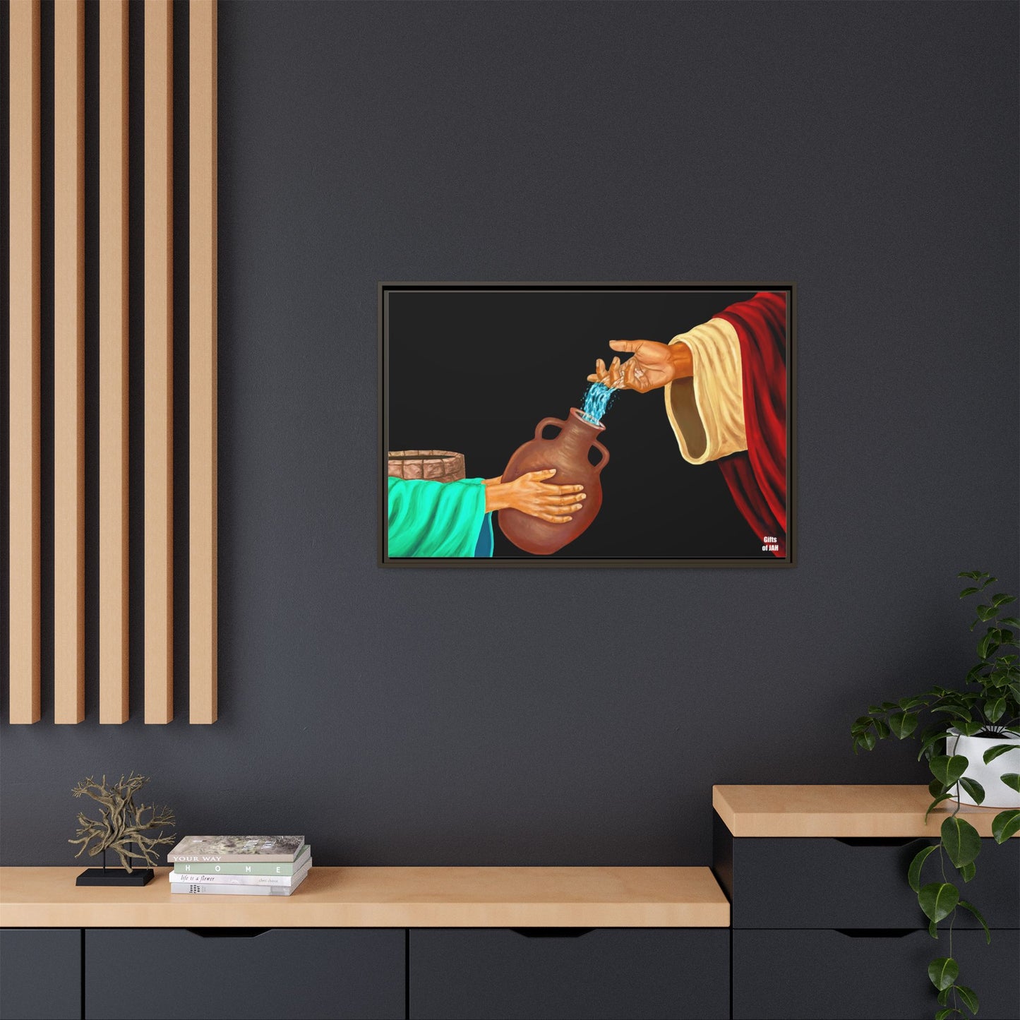 Living Water Matte Canvas Framed Art