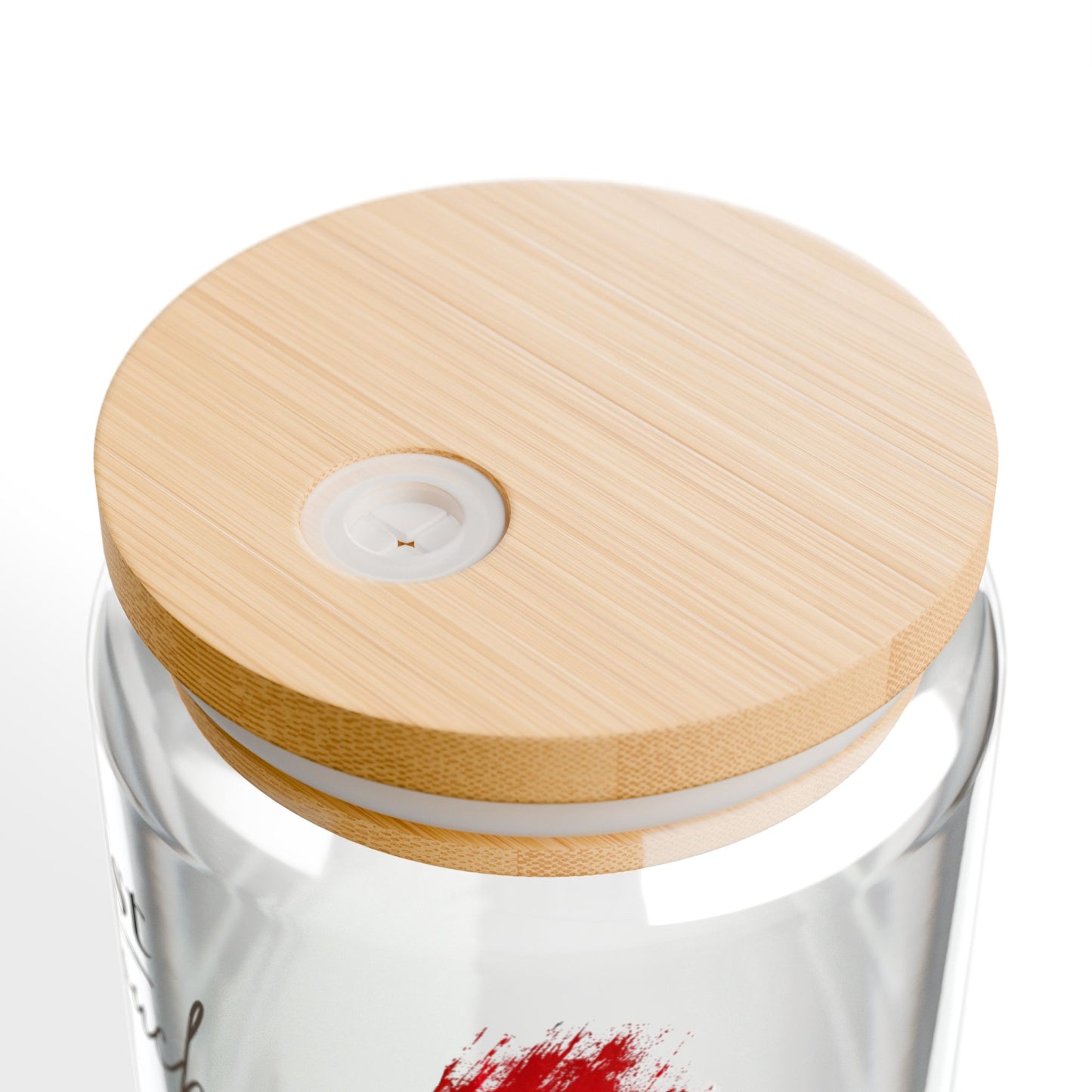 Faith's Silent Surrender Glass Cup With Lid, 16oz
