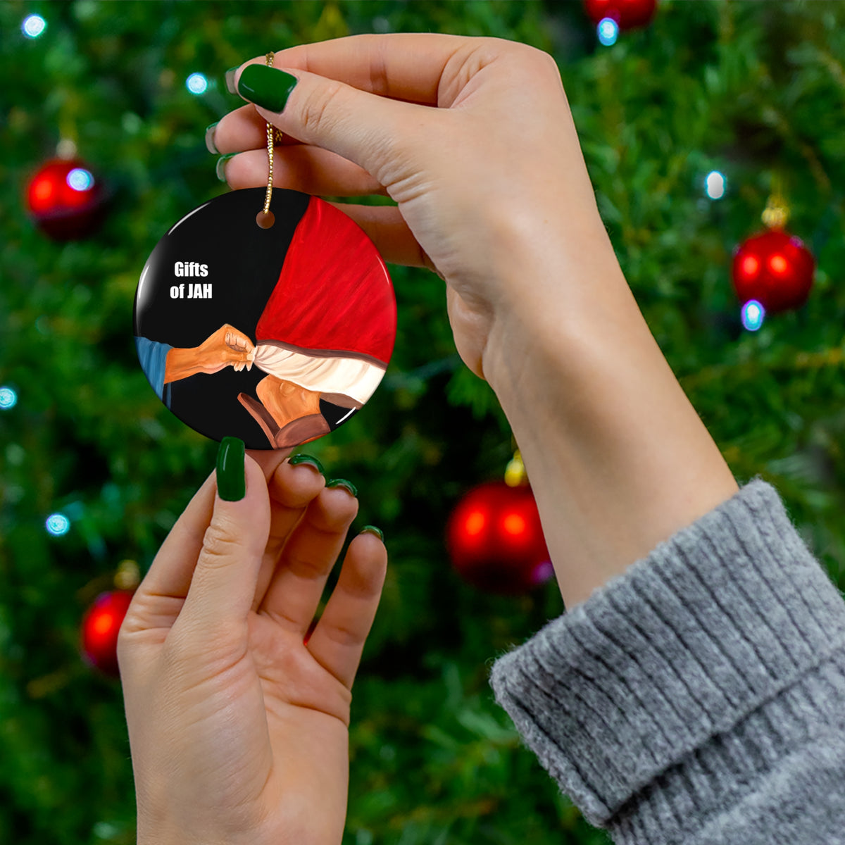 Just a Touch - Ceramic Ornament, 4 Shapes