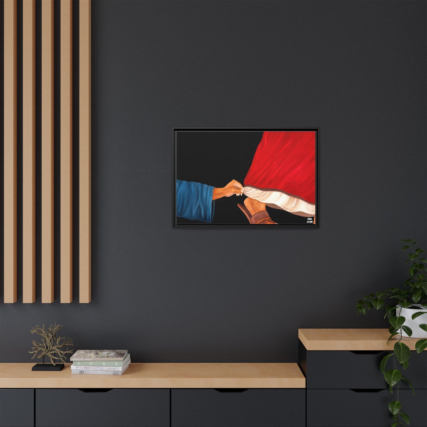 Faith's Silent Surrender Matte Canvas Framed Art