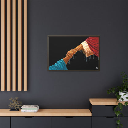 Keep Your Eyes on Him Framed Canvas