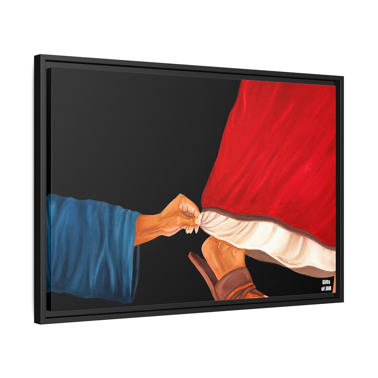 Faith's Silent Surrender Matte Canvas Framed Art
