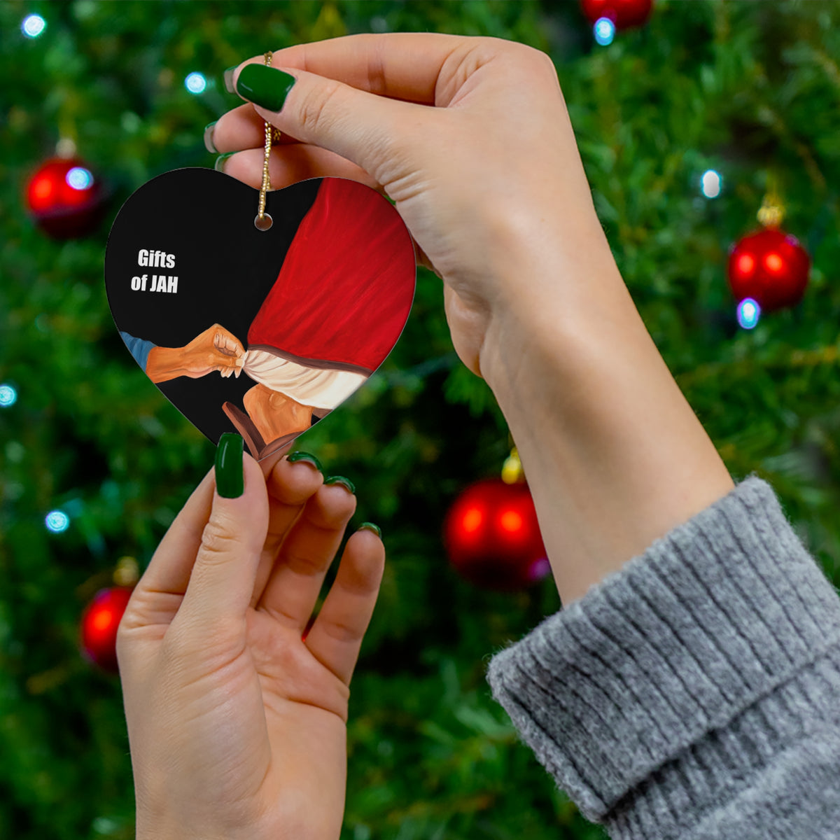Just a Touch - Ceramic Ornament, 4 Shapes