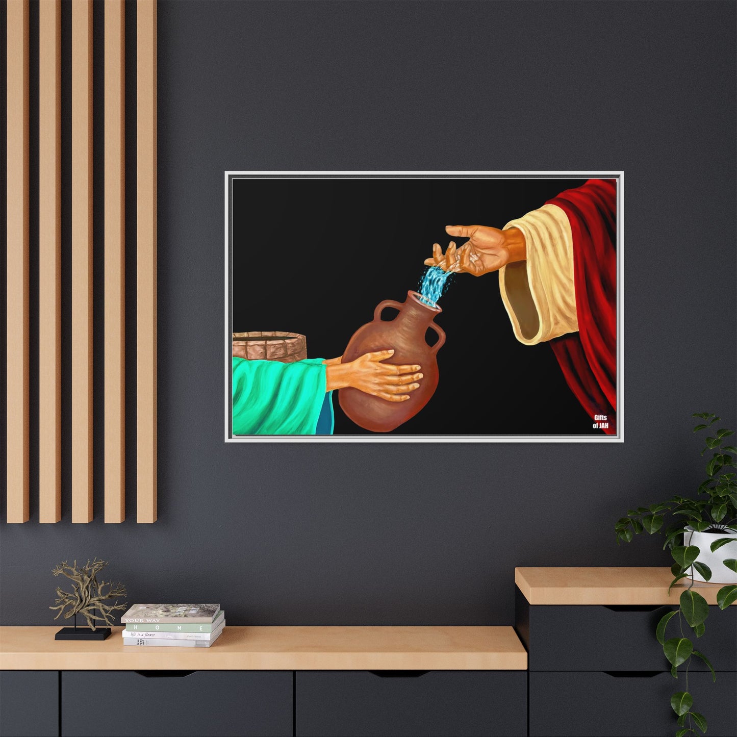 Living Water Matte Canvas Framed Art