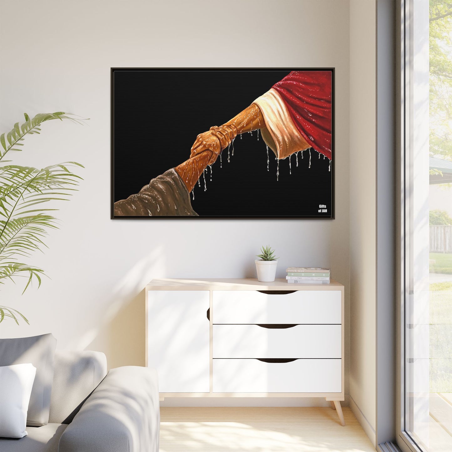Keep Your Eyes on Him (Brown) Matte Canvas Framed Art