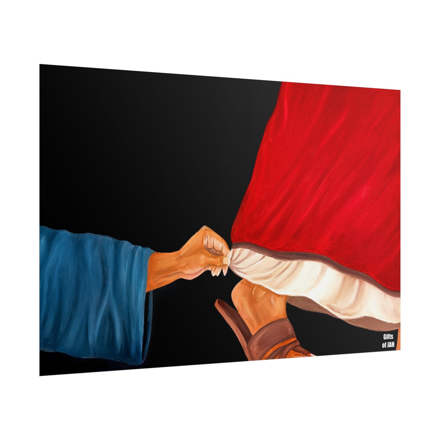 Faith's Silent Surrender Rolled Semi-Glossy Art Print
