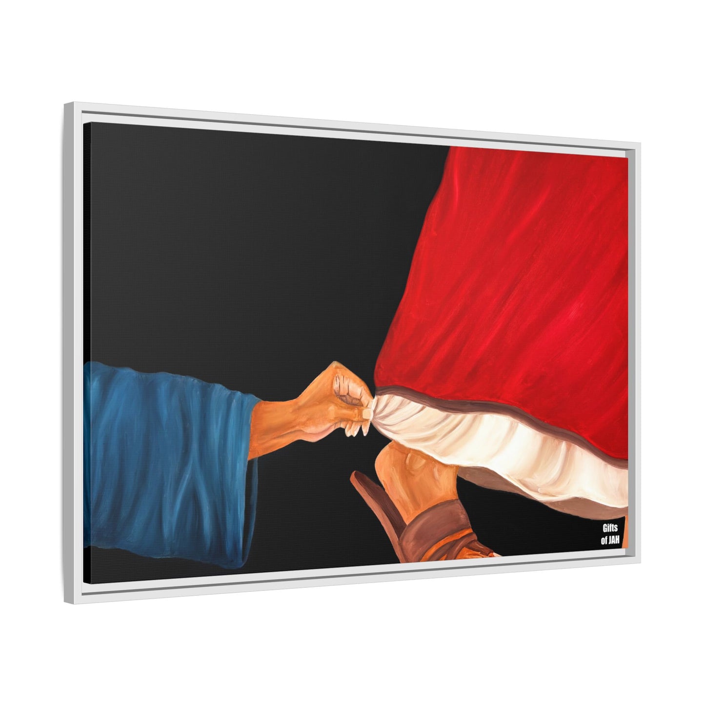 Faith's Silent Surrender Matte Canvas Framed Art