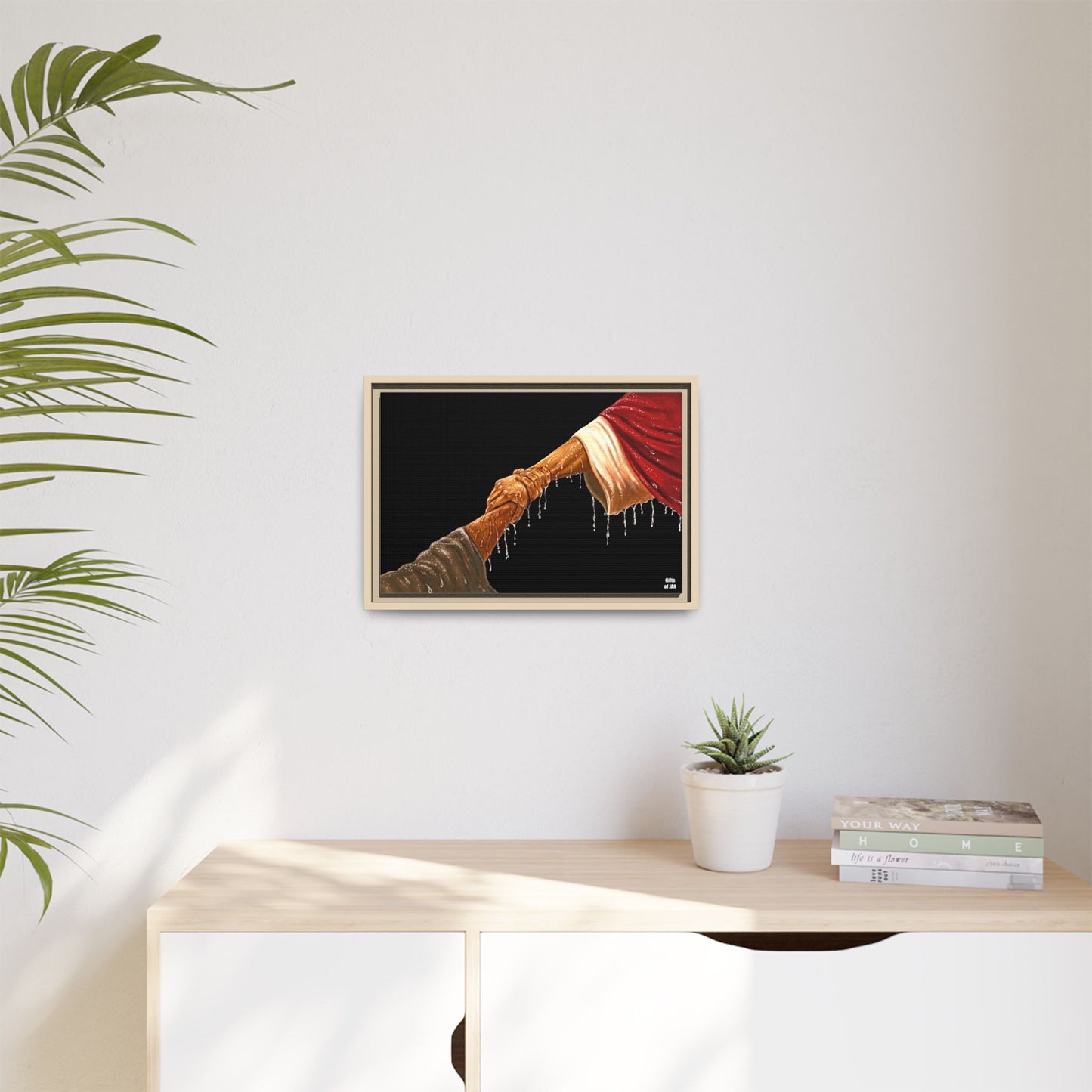 Keep Your Eyes on Him (Brown) Matte Canvas Framed Art