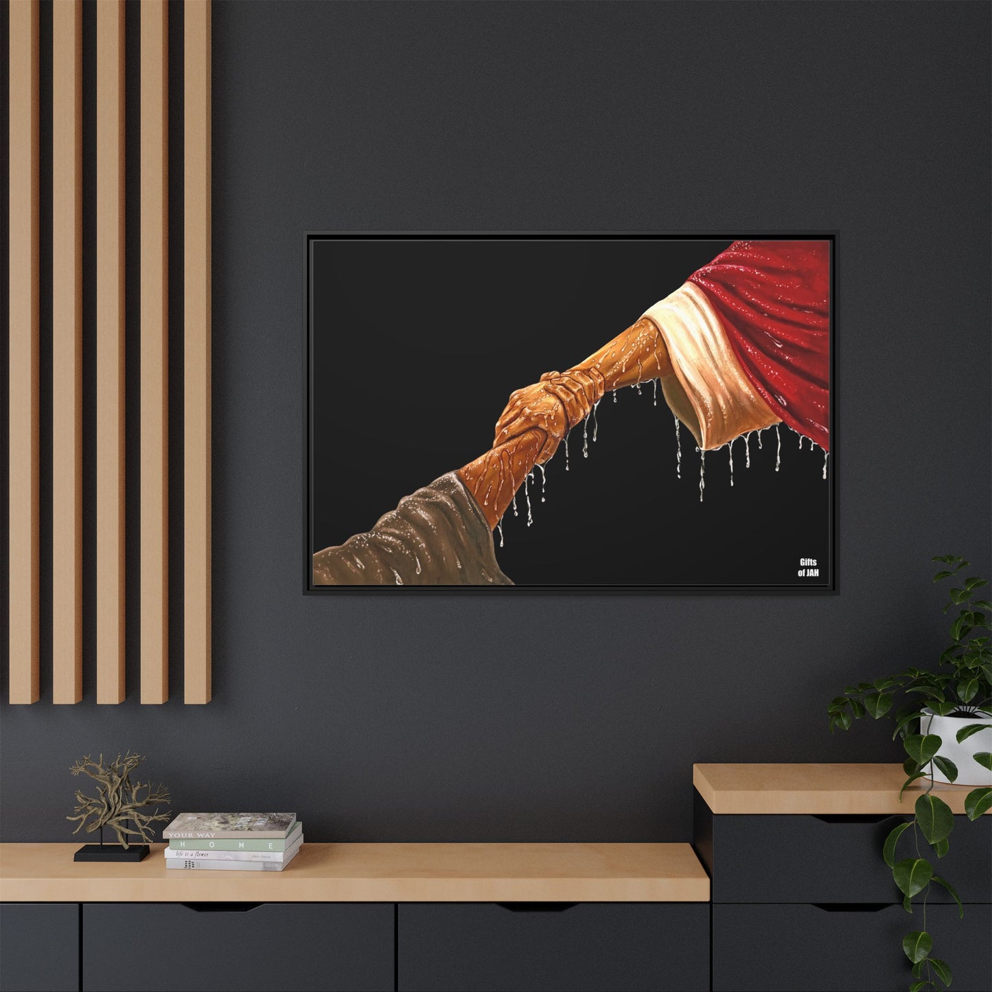 Keep Your Eyes on Him (Brown) Matte Canvas Framed Art