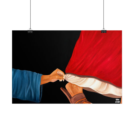Faith's Silent Surrender Rolled Semi-Glossy Art Print