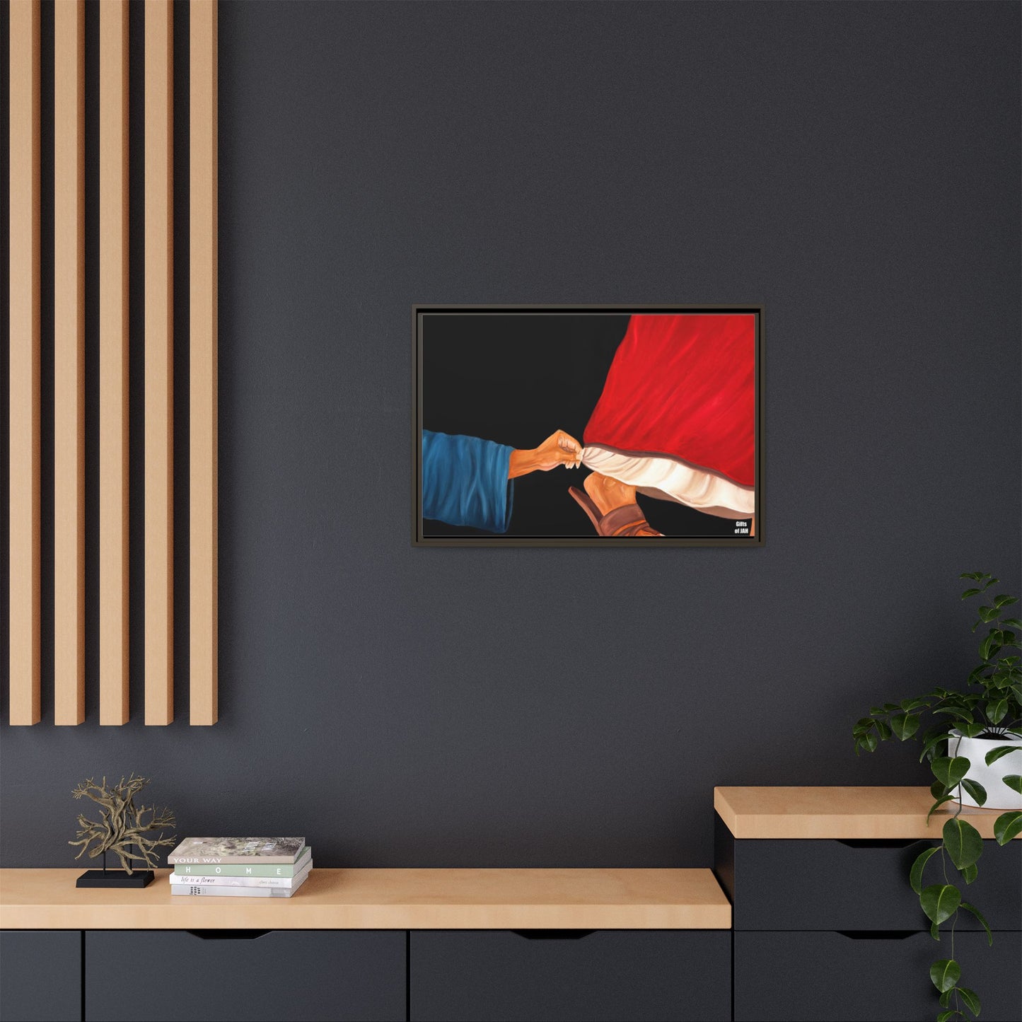 Faith's Silent Surrender Matte Canvas Framed Art