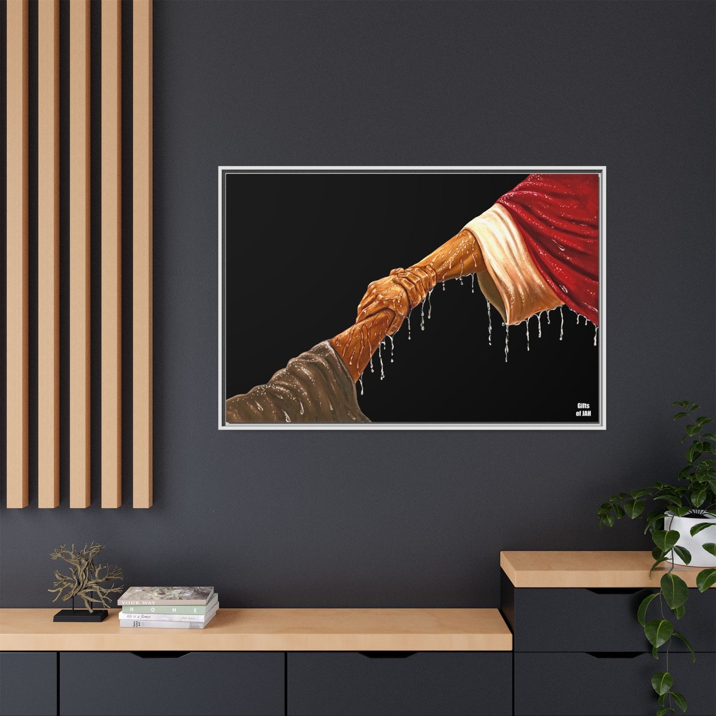 Keep Your Eyes on Him (Brown) Matte Canvas Framed Art