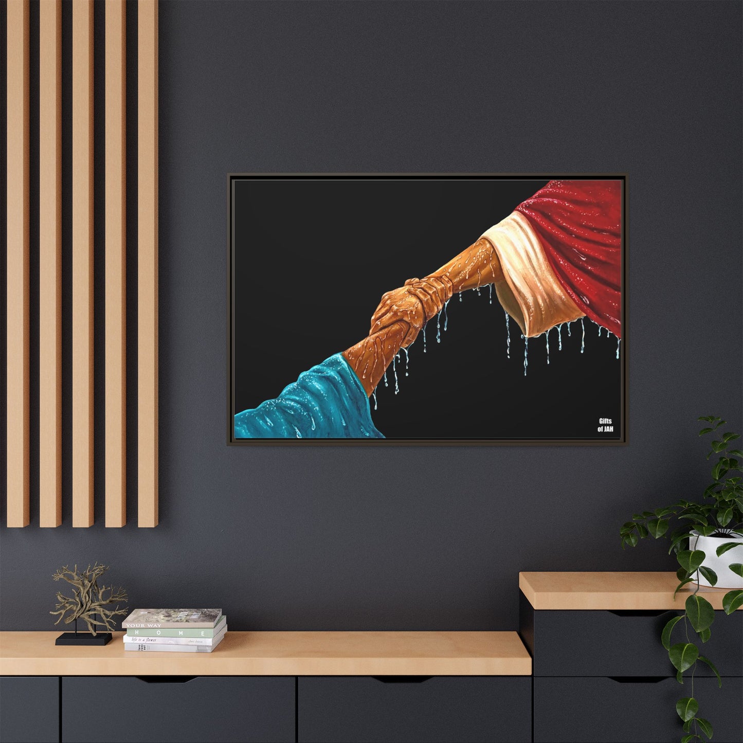 Keep Your Eyes on Him Matte Canvas Framed Art
