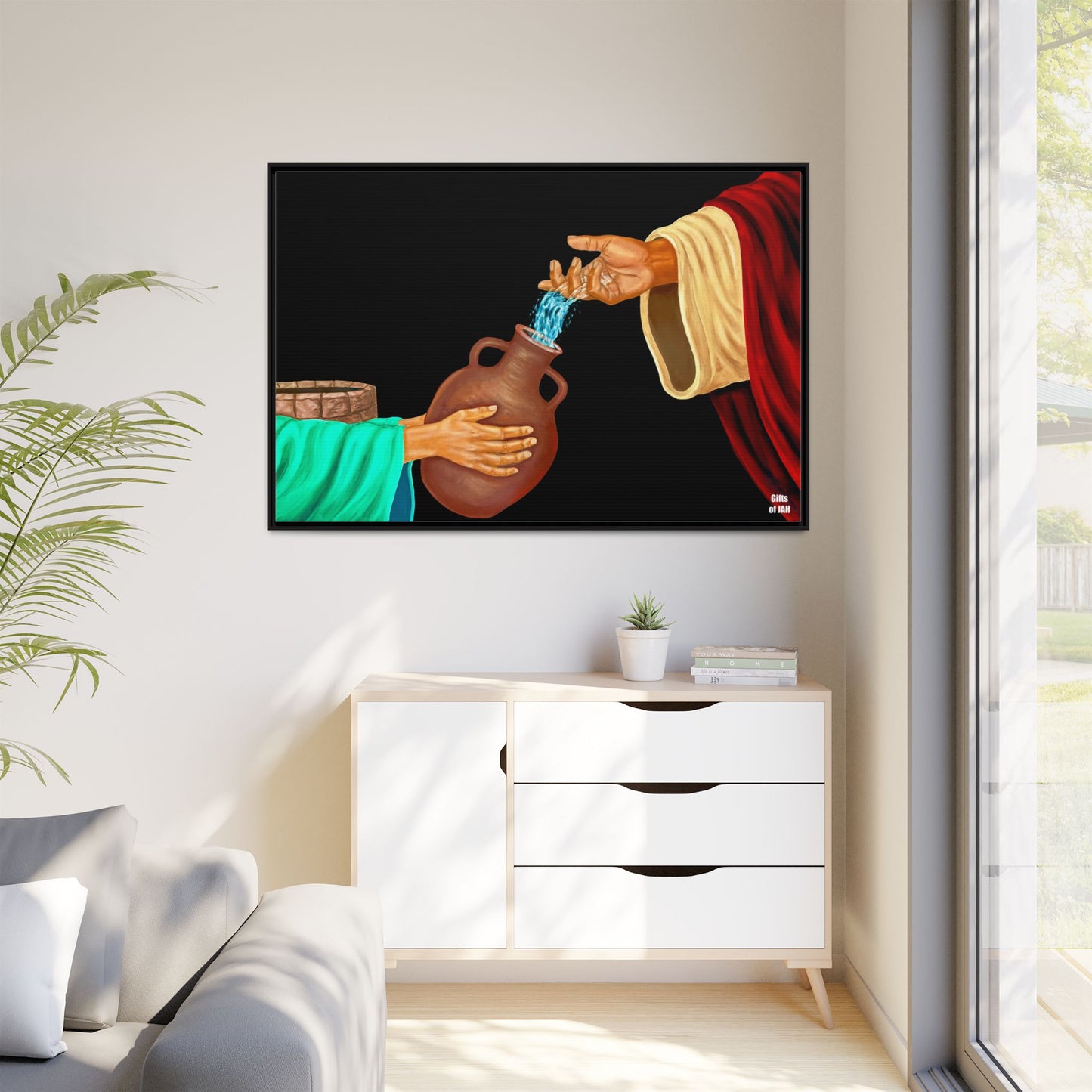 Living Water Matte Canvas Framed Art