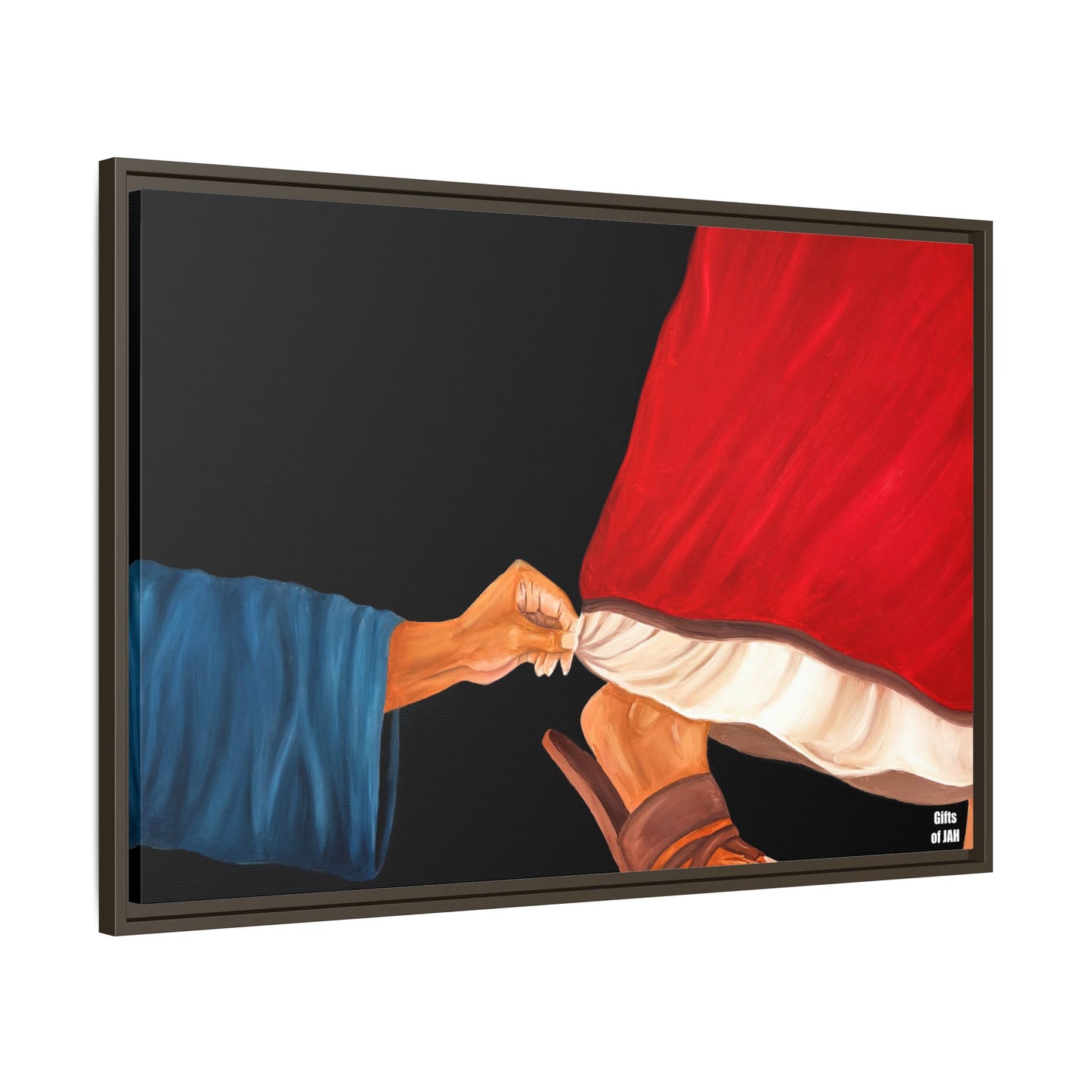Faith's Silent Surrender Matte Canvas Framed Art