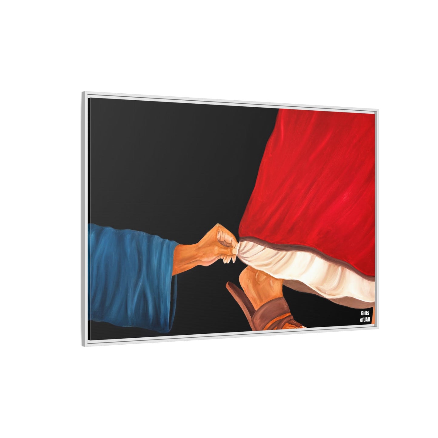 Faith's Silent Surrender Matte Canvas Framed Art
