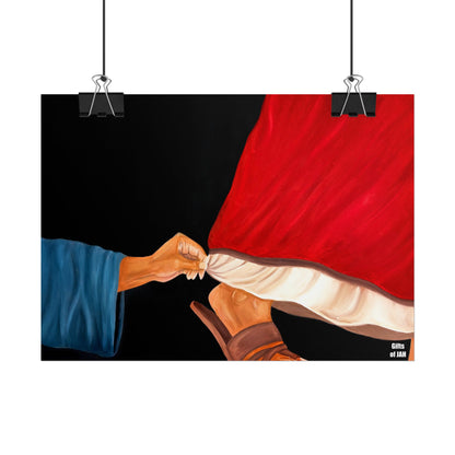 Faith's Silent Surrender Rolled Art Print