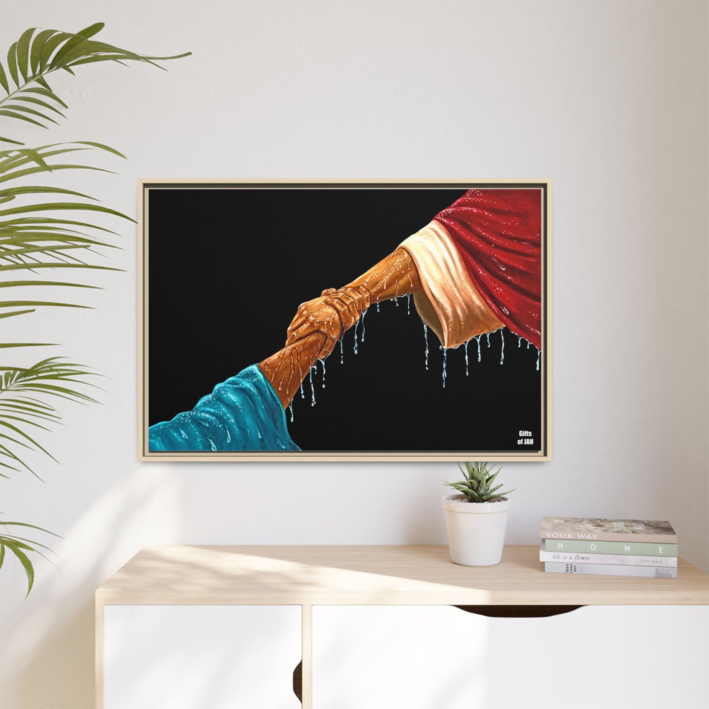 Keep Your Eyes on Him Matte Canvas Framed Art