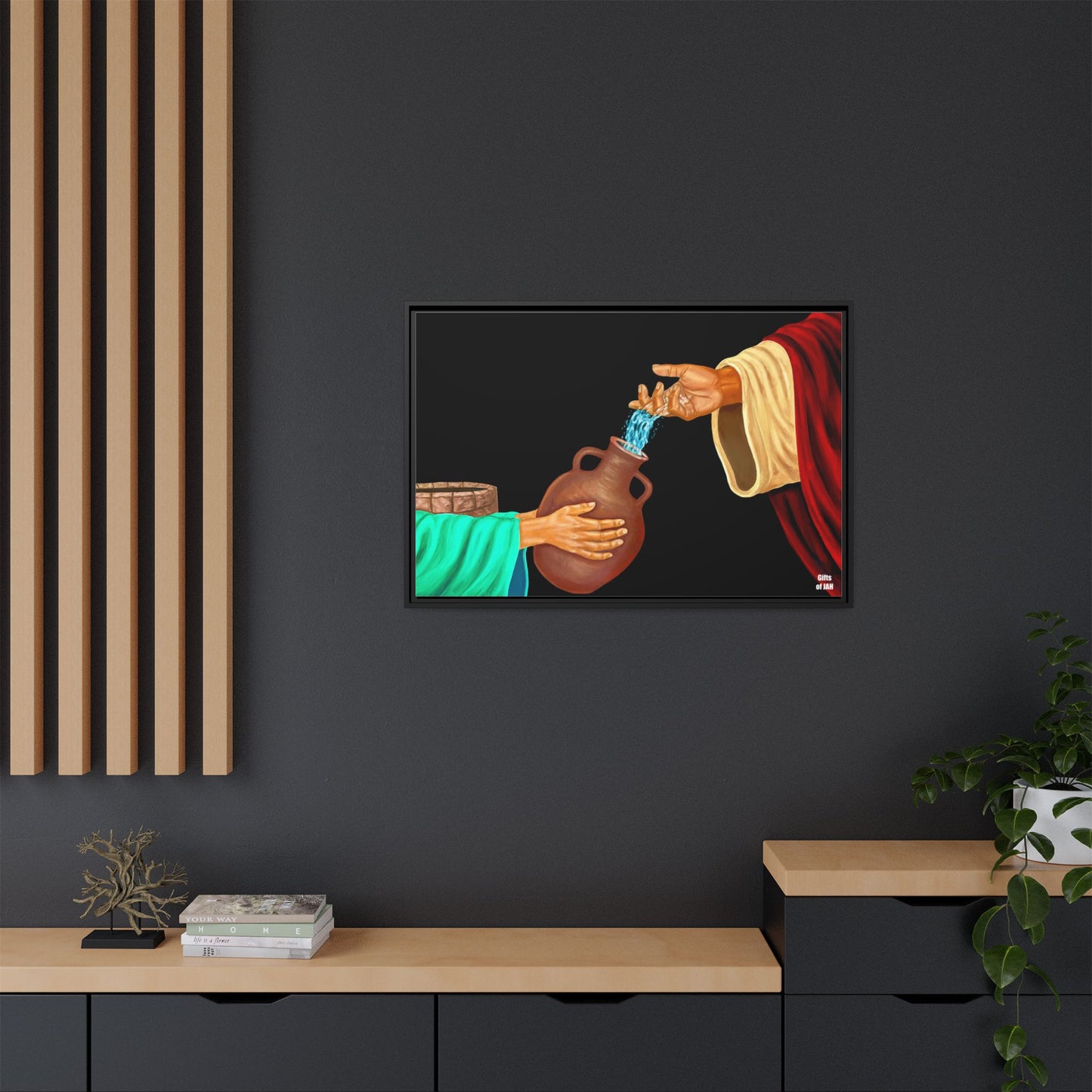 Living Water Matte Canvas Framed Art