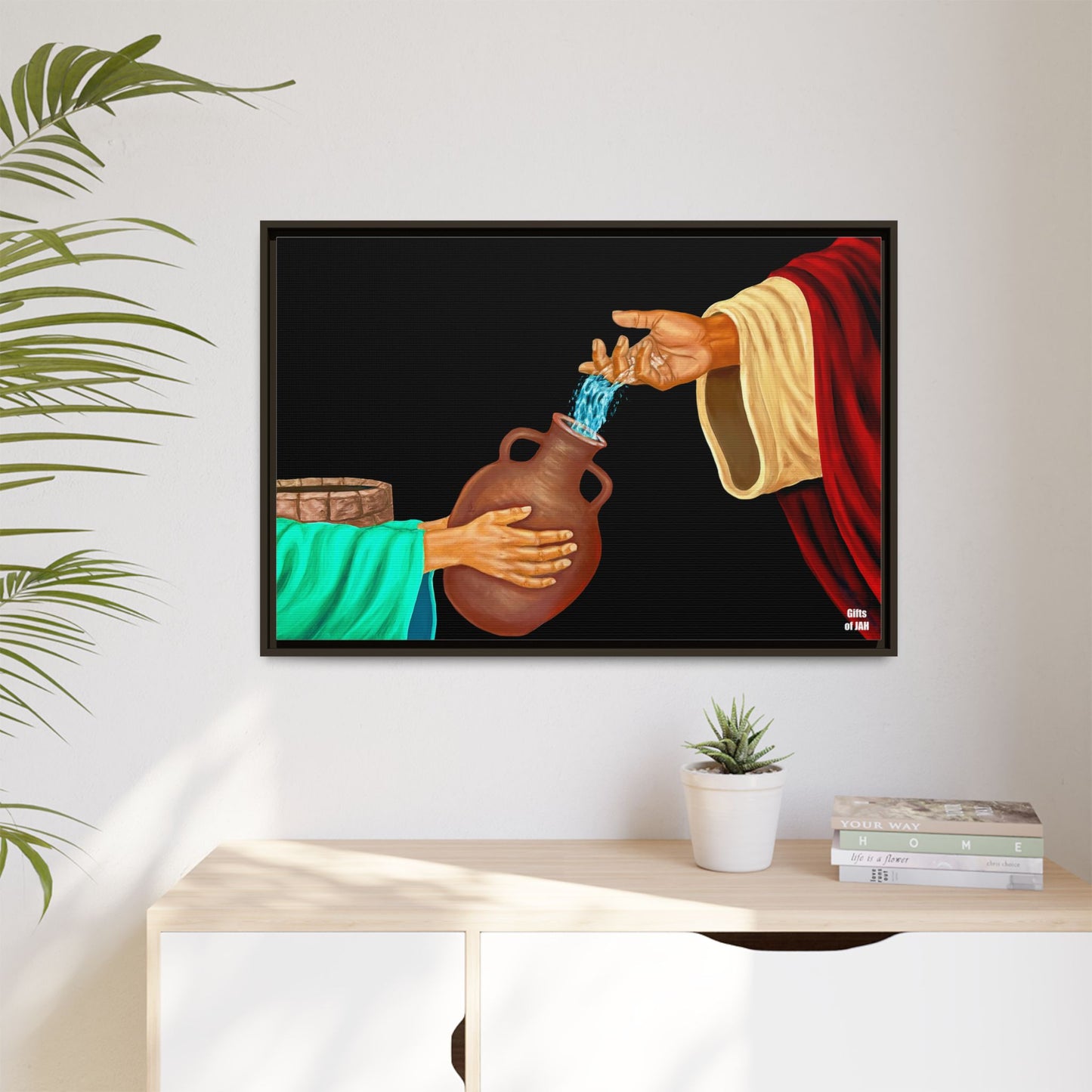 Living Water Matte Canvas Framed Art